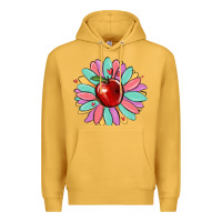 Mustard teacher apple Premium Hoodie - MaliasSmallBusiness