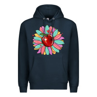 Navy teacher apple Premium Hoodie - MaliasSmallBusiness