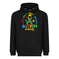 Black love support accept understand autism awareness Heavyweight Hoodie - Artiststas