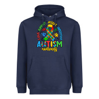 Navy love support accept understand autism awareness Heavyweight Hoodie - Artiststas