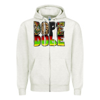 Oatmeal Heather Dope Zipper Hoodie - Zillion Design Studio