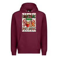 Burgundy Christmas calories dont count Premium Hoodie - AdoDesignShop