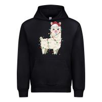 Black christmas llama Urban Hoodie - MaliasSmallBusiness