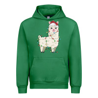 Emerald christmas llama Urban Hoodie - MaliasSmallBusiness