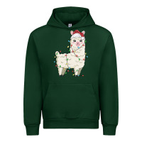 Forest Green christmas llama Urban Hoodie - MaliasSmallBusiness