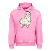 Fuchsia Pink christmas llama Urban Hoodie - MaliasSmallBusiness