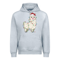 Heather Grey christmas llama Urban Hoodie - MaliasSmallBusiness