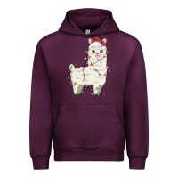 Mauve Wine christmas llama Urban Hoodie - MaliasSmallBusiness