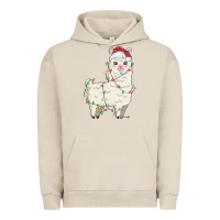 Pigment French Oak christmas llama Urban Hoodie - MaliasSmallBusiness