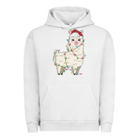 Pigment Lunar Rock christmas llama Urban Hoodie - MaliasSmallBusiness