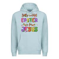 Blue Mist silly rabbit easter is for jesus Premium Hoodie - MaliasSmallBusiness