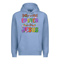 Colony Blue silly rabbit easter is for jesus Premium Hoodie - MaliasSmallBusiness