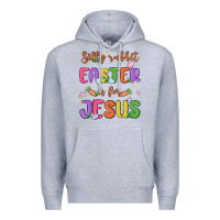 Heather Grey silly rabbit easter is for jesus Premium Hoodie - MaliasSmallBusiness