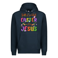 Navy silly rabbit easter is for jesus Premium Hoodie - MaliasSmallBusiness