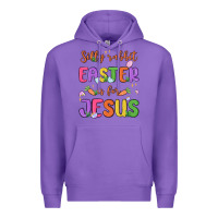 Purple silly rabbit easter is for jesus Premium Hoodie - MaliasSmallBusiness