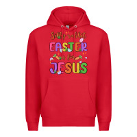 Red silly rabbit easter is for jesus Premium Hoodie - MaliasSmallBusiness