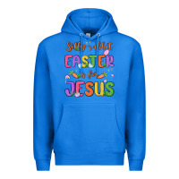 True Royal silly rabbit easter is for jesus Premium Hoodie - MaliasSmallBusiness