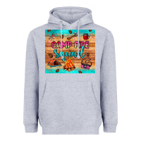 Heather Grey camp fire squad Heavyweight Hoodie - JahusDesignShop