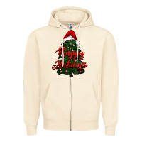 Sandshell happy holidays christmas tree Zipper Hoodie - RanaPortraitStore