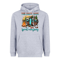 Heather Grey the best days are spent camping Heavyweight Hoodie - JahusDesignShop