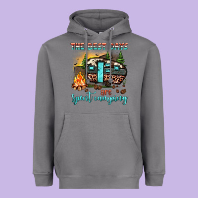 The Best Days Are Spent Camping Heavyweight Hoodie Designed By Jahusdesignshop