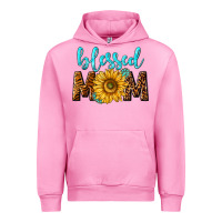 Fuchsia Pink blessed mom with sunflower Urban Hoodie - NancyCooperArtShop