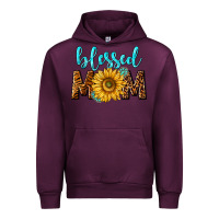 Mauve Wine blessed mom with sunflower Urban Hoodie - NancyCooperArtShop