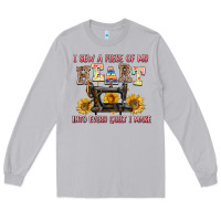 Moon Dust i sew a piece of my heart into every quilt i make Long Sleeve Tee - AdoDesignShop