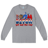 Heather Grey boom bitch get out the way Long Sleeve Tee - texasbilliewilder