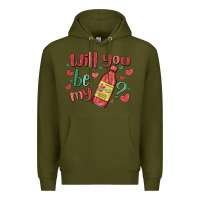 Army Green will you be my Premium Hoodie - MaliasSmallBusiness