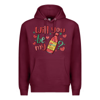 Burgundy will you be my Premium Hoodie - MaliasSmallBusiness