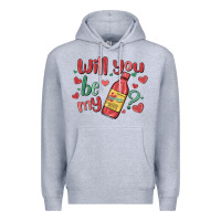 Heather Grey will you be my Premium Hoodie - MaliasSmallBusiness