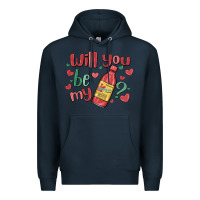 Navy will you be my Premium Hoodie - MaliasSmallBusiness