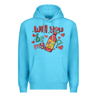Ocean Blue will you be my Premium Hoodie - MaliasSmallBusiness