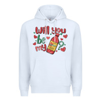 White will you be my Premium Hoodie - MaliasSmallBusiness