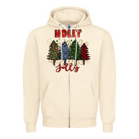 Sandshell holly jolly Christmas trees Zipper Hoodie - RanaPortraitStore
