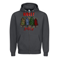 Smoke holly jolly Christmas trees Zipper Hoodie - RanaPortraitStore