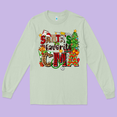 Santa's Favorite Cma Long Sleeve Tee Designed By Zillion Design Studio