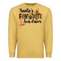 Antique Gold santa's favorite bus driver Premium Sweatshirt - AdoDesignShop