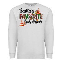 Dove Grey santa's favorite bus driver Premium Sweatshirt - AdoDesignShop