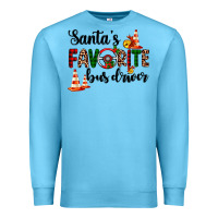 Ocean Blue santa's favorite bus driver Premium Sweatshirt - AdoDesignShop