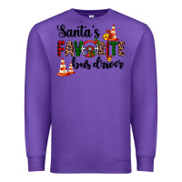 Purple santa's favorite bus driver Premium Sweatshirt - AdoDesignShop