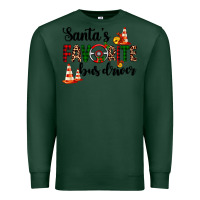 Sports Green santa's favorite bus driver Premium Sweatshirt - AdoDesignShop