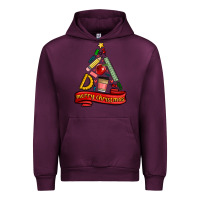 Mauve Wine teacher tools christmas tree Urban Hoodie - MaliasSmallBusiness