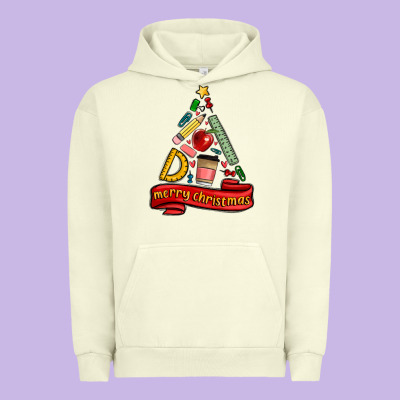 Teacher Tools Christmas Tree Urban Hoodie Designed By Maliassmallbusiness