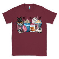 Burgundy cat coffee cups Classic Tee - Zillion Design Studio