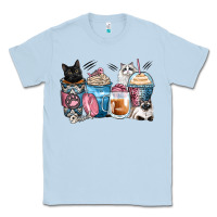 Dusty Blue cat coffee cups Classic Tee - Zillion Design Studio