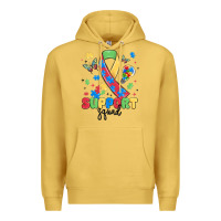 Antique Gold support squad autism Premium Hoodie - MaliasSmallBusiness