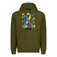 Army Green support squad autism Premium Hoodie - MaliasSmallBusiness