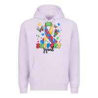 Lilac support squad autism Premium Hoodie - MaliasSmallBusiness